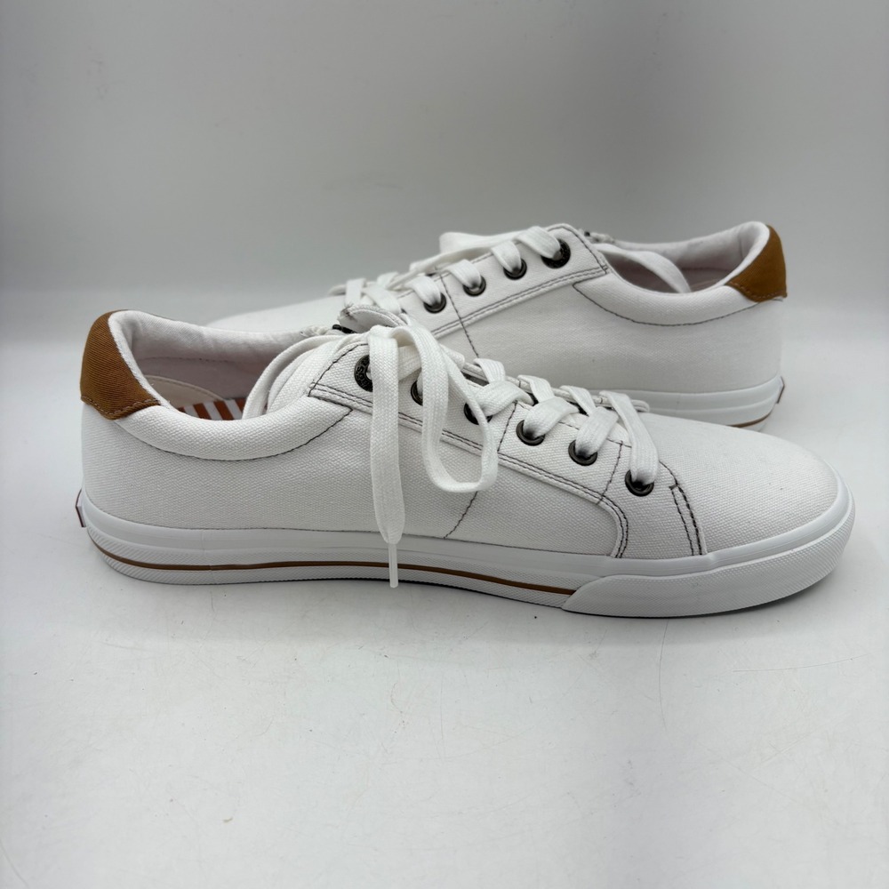 Taos Z-Soul White Canvas Side Zip Low Top Sneakers Womens 10 ZSL-13672 - Picture 6 of 9
